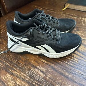 Reebok Men's Black and White Athletic Sneakers